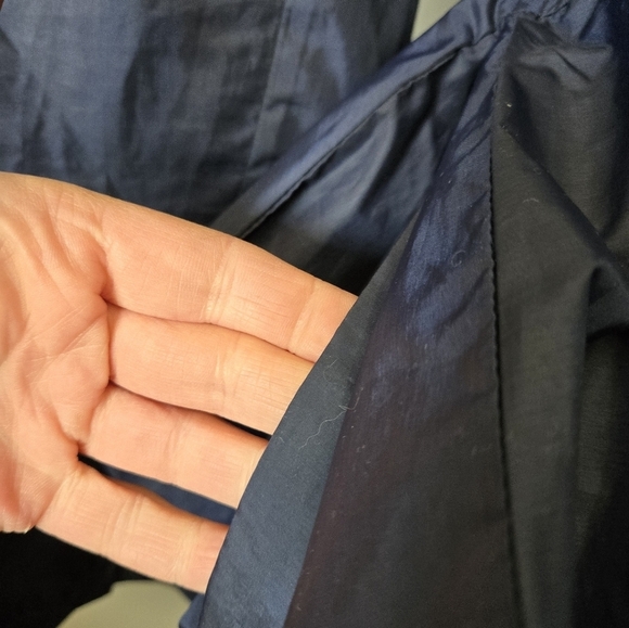 ZAC POSEN Designer Navy Blue Fit And Flare Lightweight Jacket With Hood. XS - Picture 10 of 14